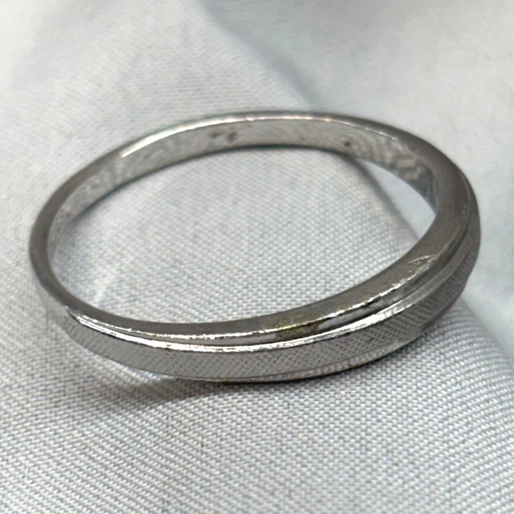 Unbranded Band Ring Mens Size 10 Silver Good Textured Sterling Silver Slim
